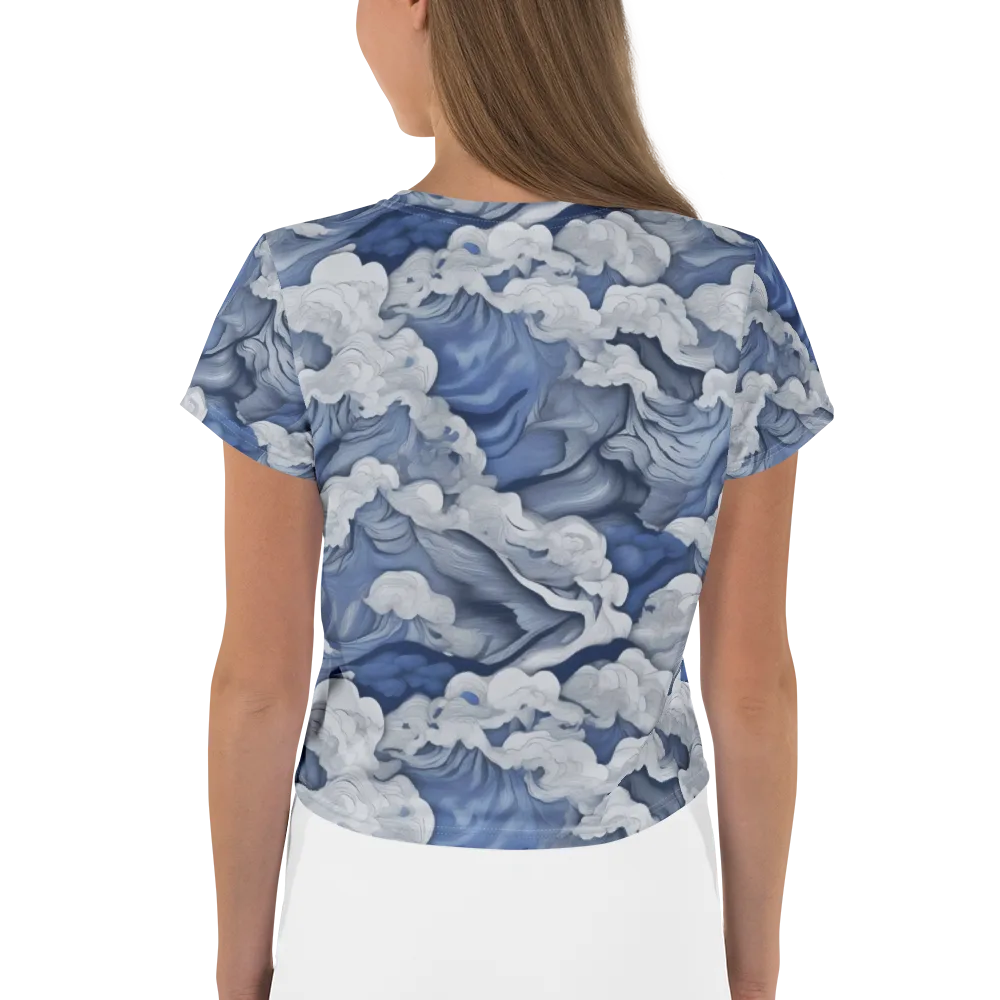 Blue Hour Tide on Crop Tee — Back