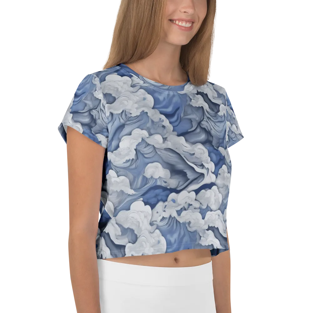 Blue Hour Tide on Crop Tee — Right