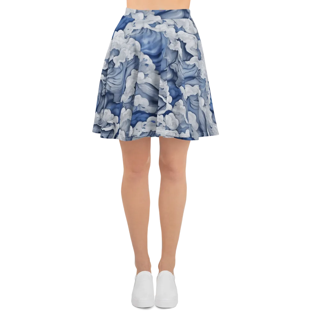 Blue Hour Tide on Skater Skirt — Front