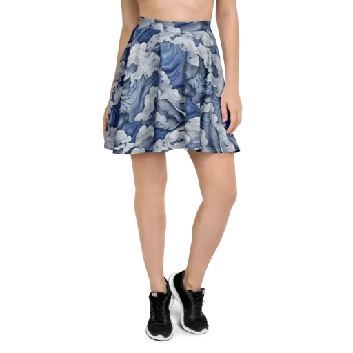Blue Hour Tide on a Skater Skirt