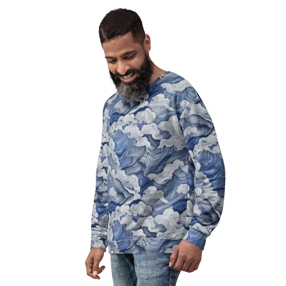 Blue Hour Tide on Sweatshirt — Left Front