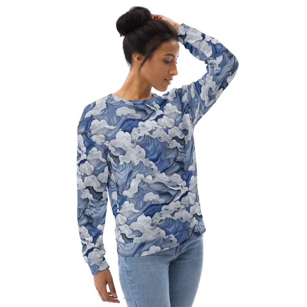 Blue Hour Tide on Sweatshirt — Right Front