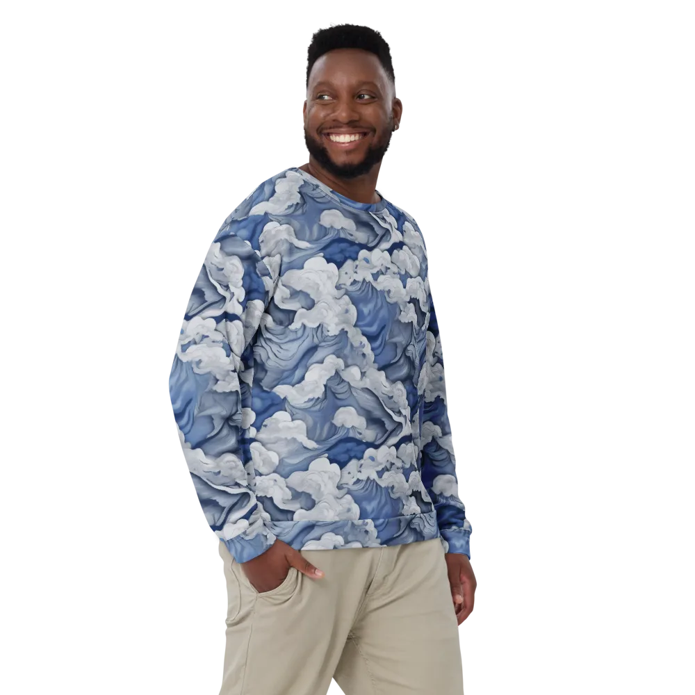 Blue Hour Tide on Sweatshirt — Front