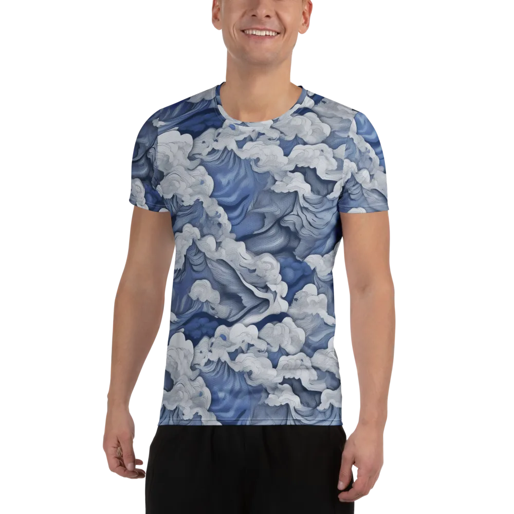 Blue Hour Tide on Men's Athletic T-Shirt — Front