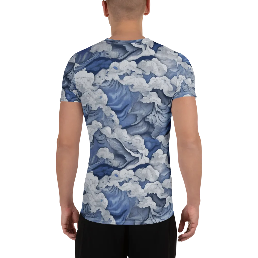 Blue Hour Tide on Men's Athletic T-Shirt — Back