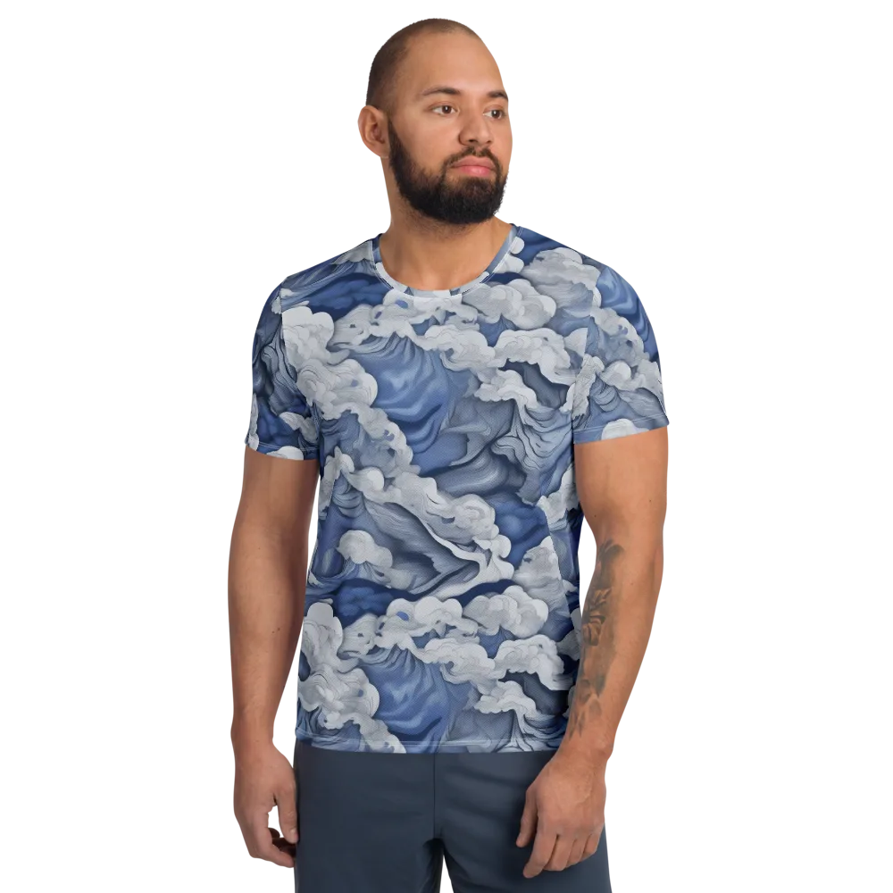 Blue Hour Tide on Men's Athletic T-Shirt — Front
