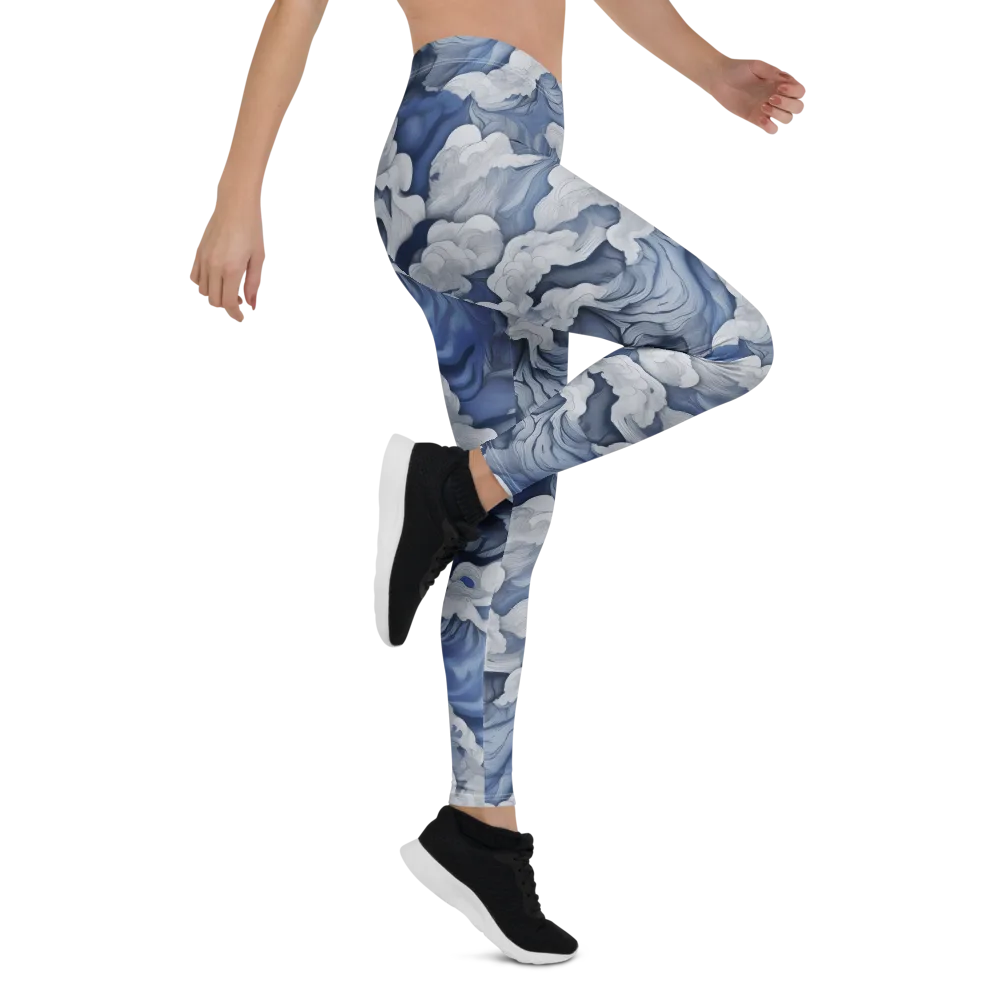 Blue Hour Tide on Leggings — Right