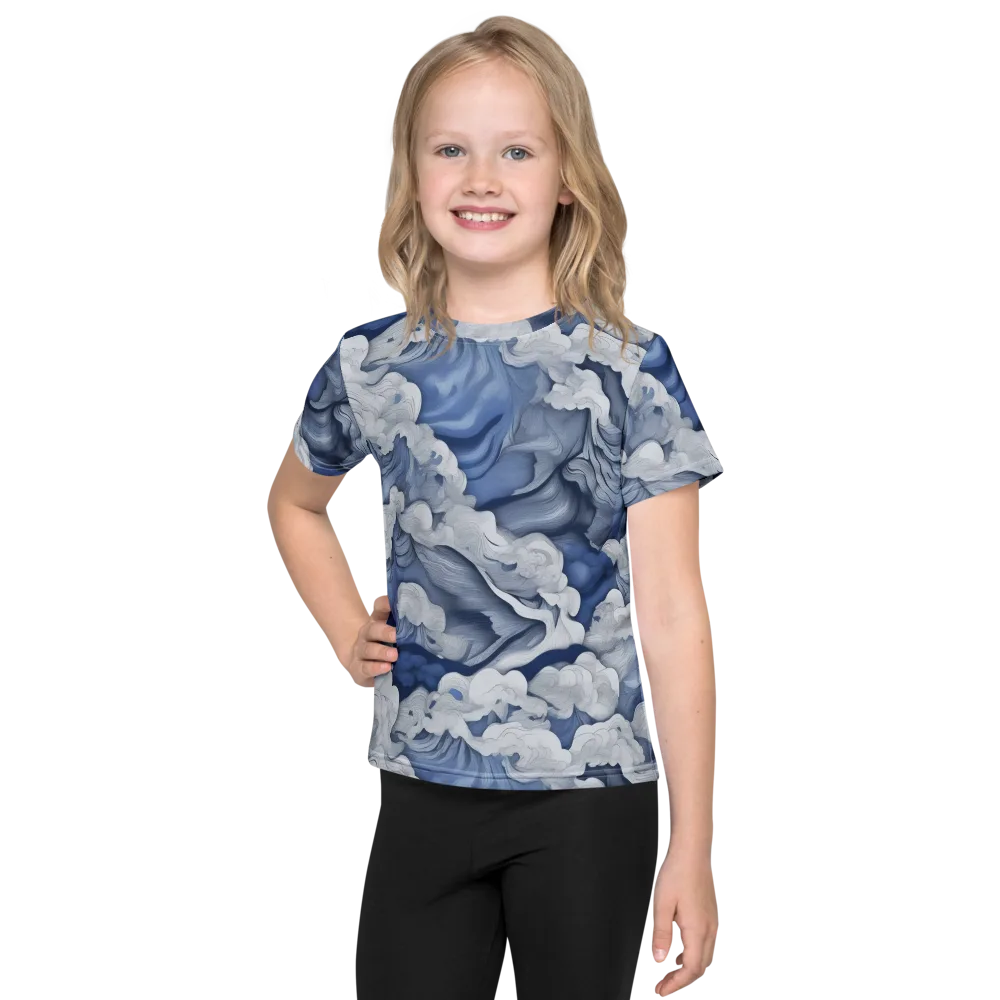 Blue Hour Tide on Kids Crew Neck T-Shirt — Front