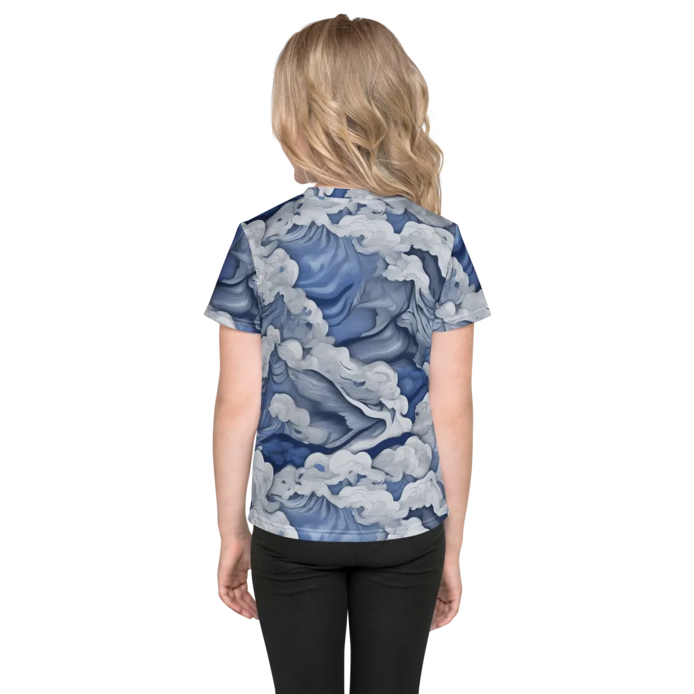 Blue Hour Tide on Kids Crew Neck T-Shirt — Back