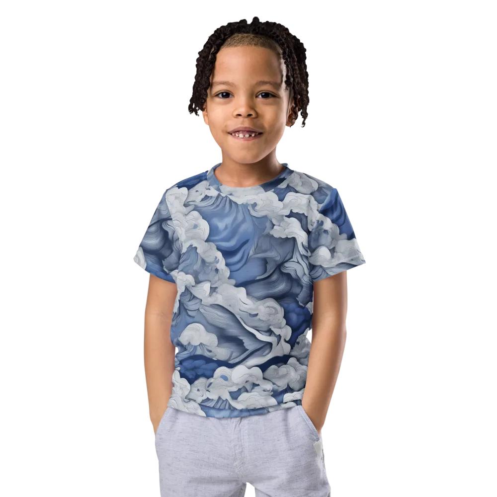 Blue Hour Tide on Kids Crew Neck T-Shirt — Front