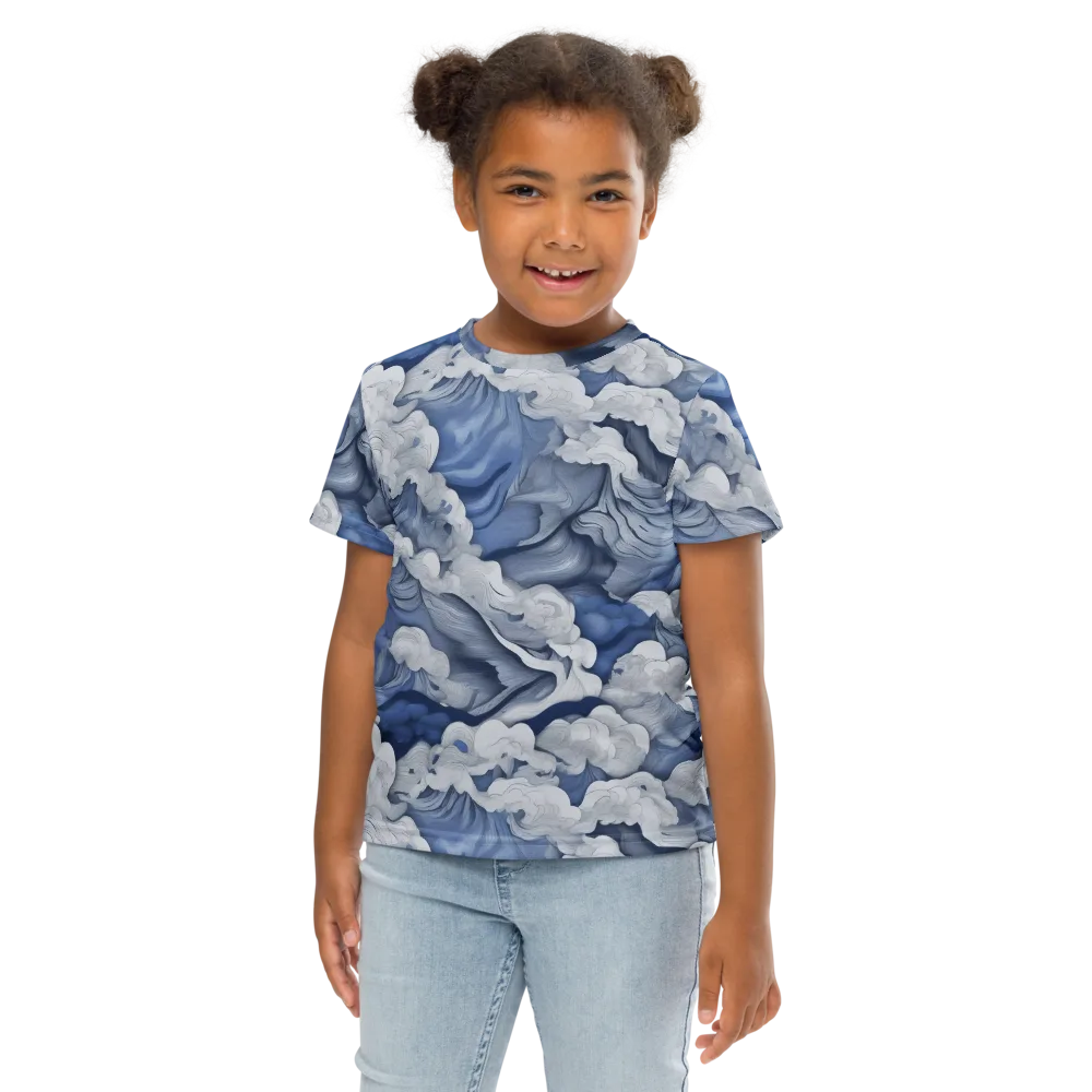 Blue Hour Tide on Kids Crew Neck T-Shirt — Front