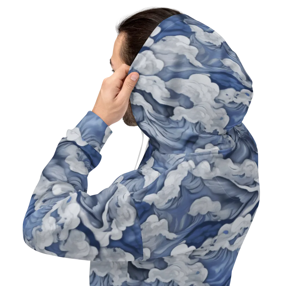 Blue Hour Tide on Hoodie — Back