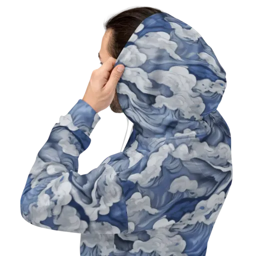 Blue Hour Tide on a Hoodie