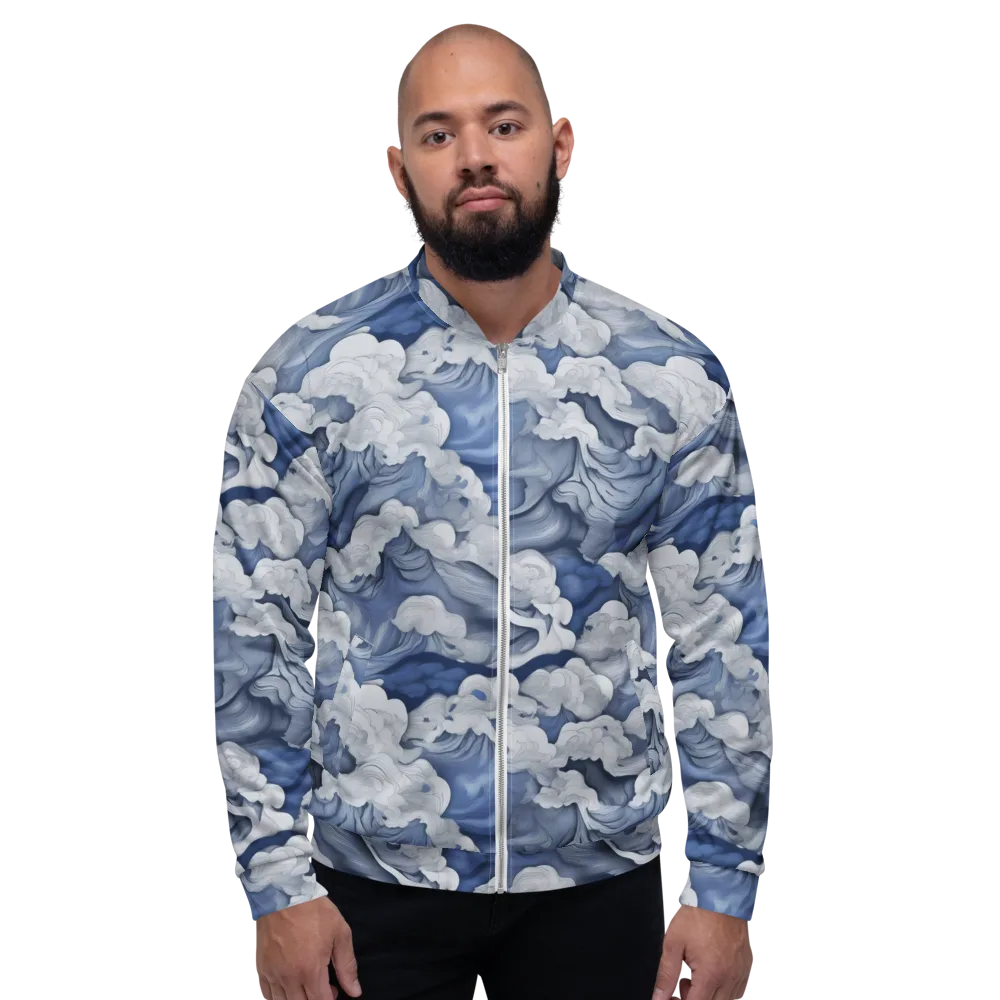 Blue Hour Tide on Bomber Jacket — Front
