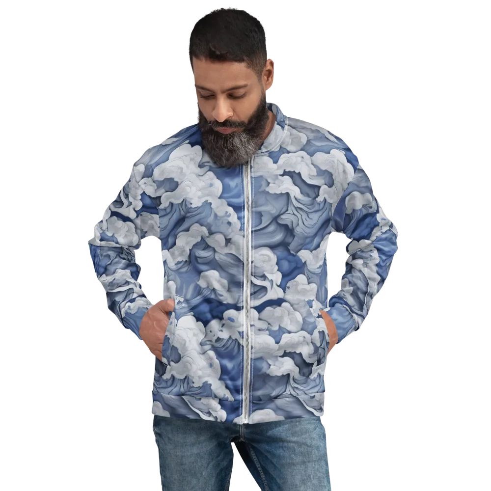 Blue Hour Tide on Bomber Jacket — Front