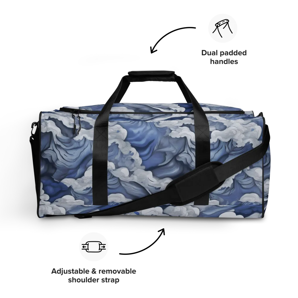 Blue Hour Tide on Duffle Bag — Front