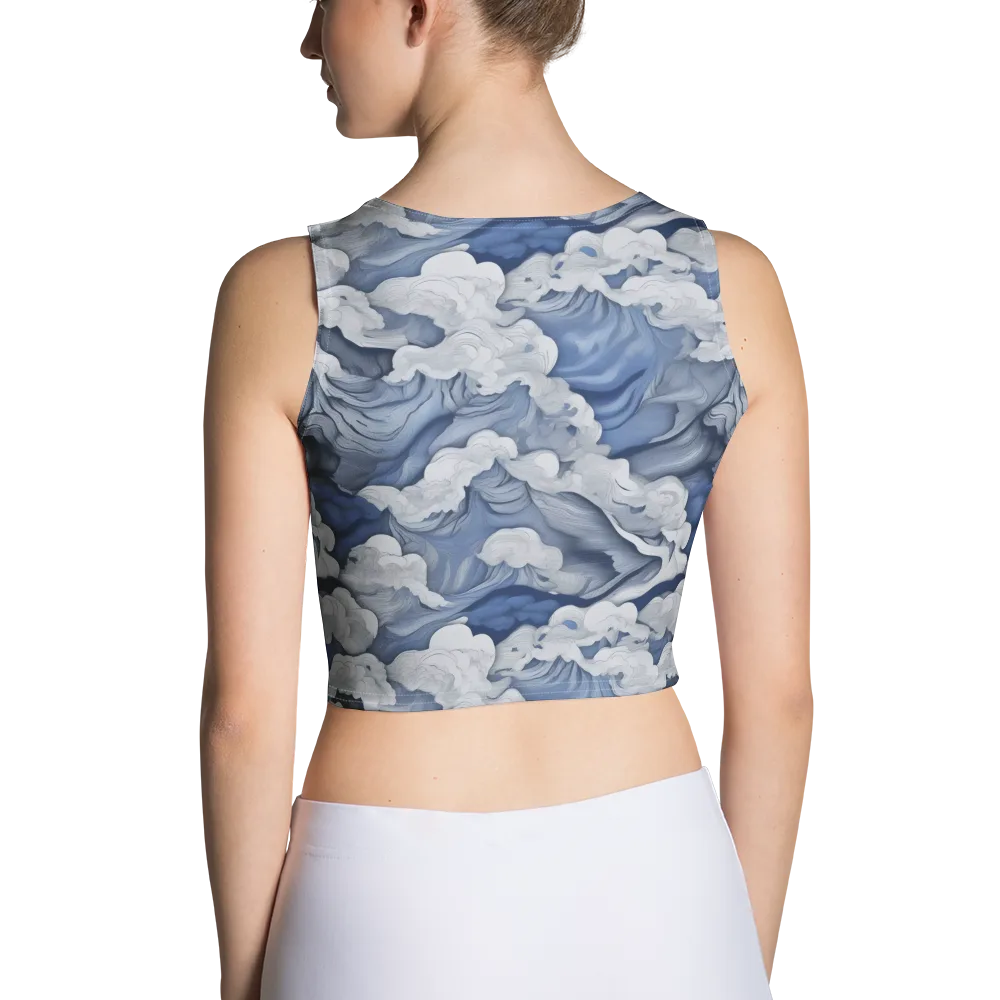 Blue Hour Tide on Crop Top — Back