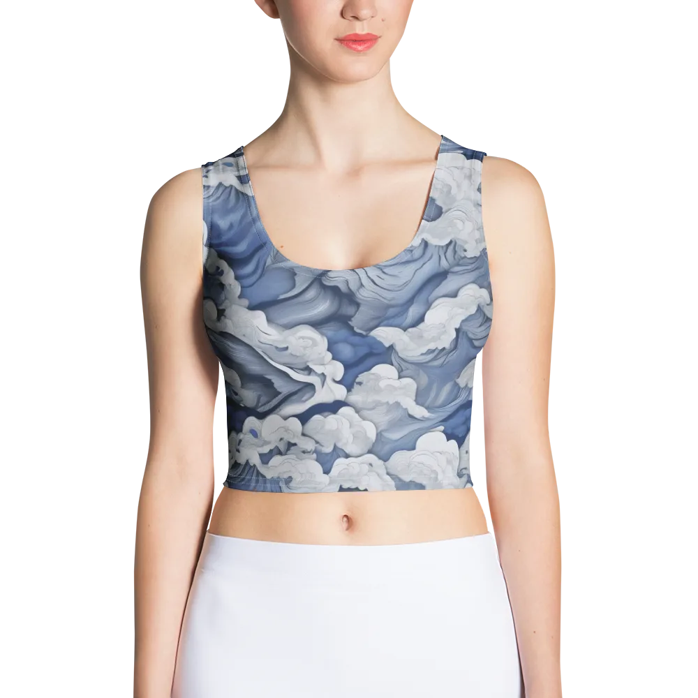 Blue Hour Tide on Crop Top — Front