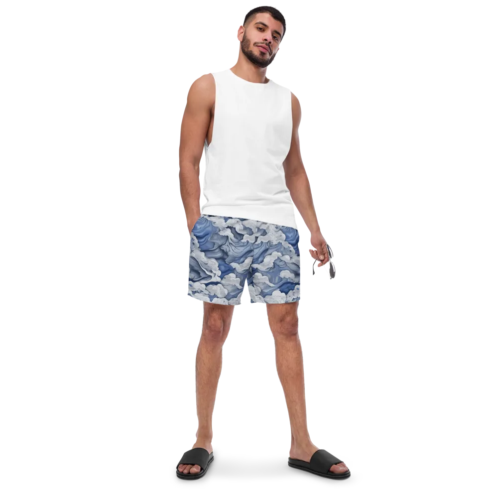 Blue Hour Tide on Swim Trunks — Front