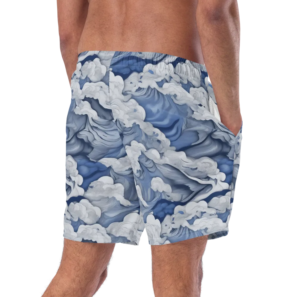 Blue Hour Tide on Swim Trunks — Right Back