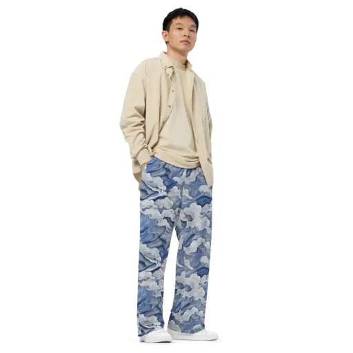 Blue Hour Tide on a Wide-Leg Pants