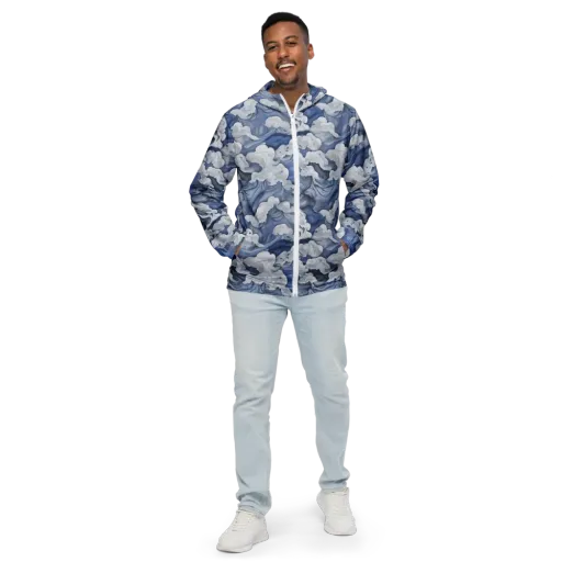 Blue Hour Tide on a Men's Windbreaker