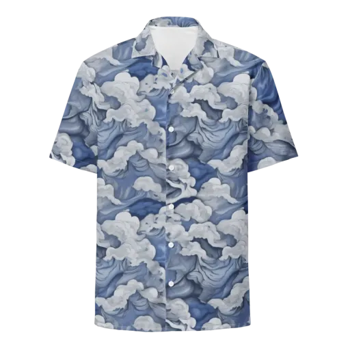 Blue Hour Tide on a Button Shirt