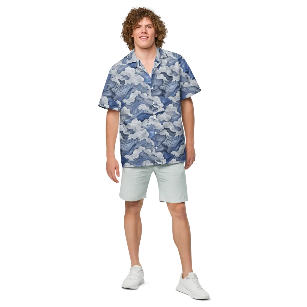 Blue Hour Tide on Button Shirt — Front
