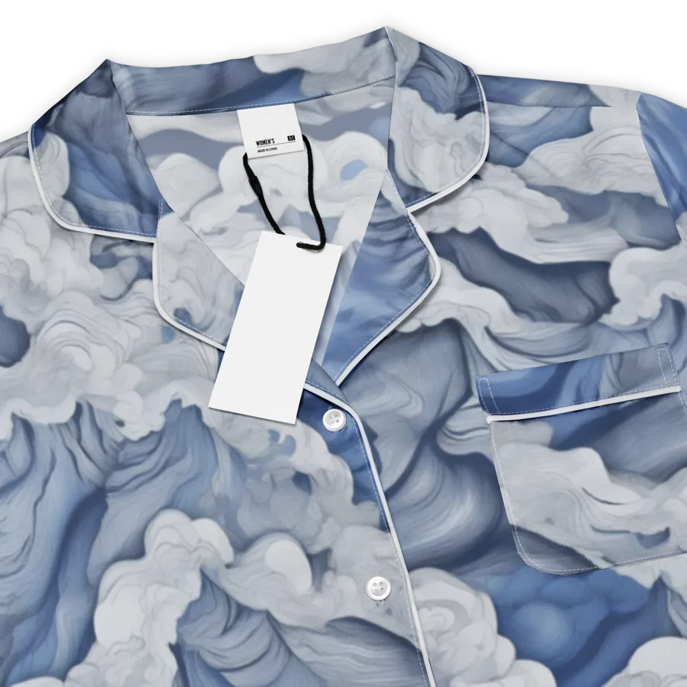 Blue Hour Tide on Women's Short Sleeve Pajama Top — Product details