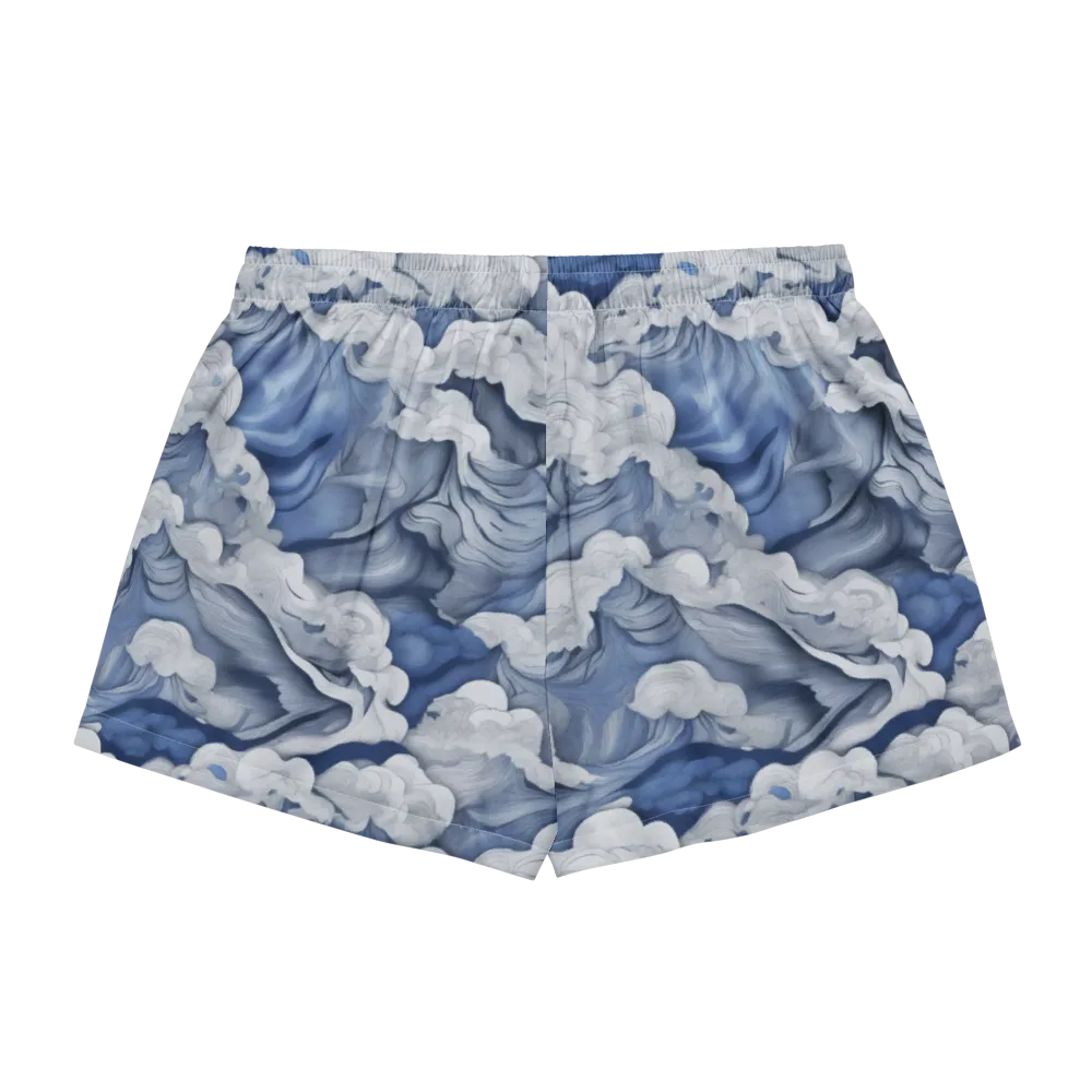 Blue Hour Tide on Women's Pajama Shorts — Back