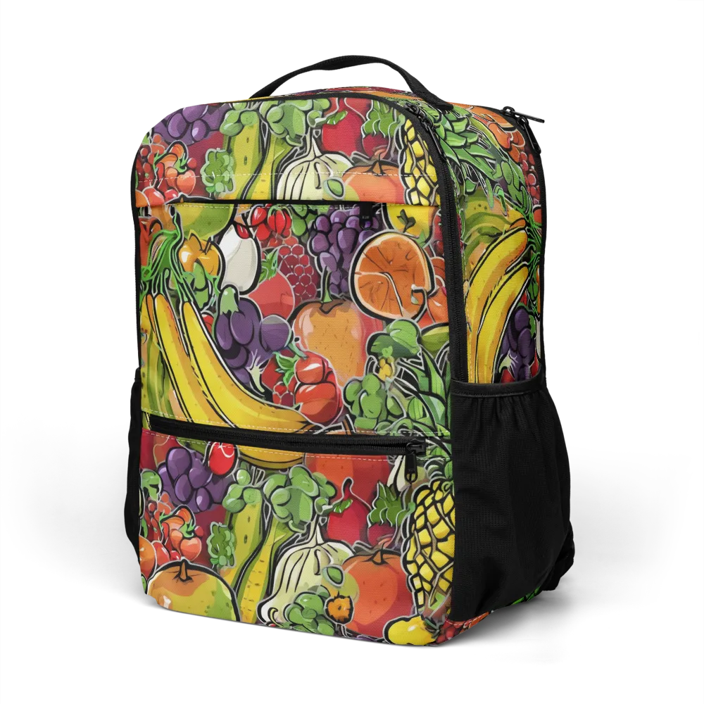 Tropical Market on Utility Backpack — Left Front