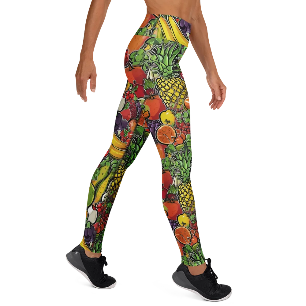 Tropical Market on Yoga Leggings — Right