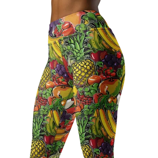 Tropical Market on a Yoga Leggings