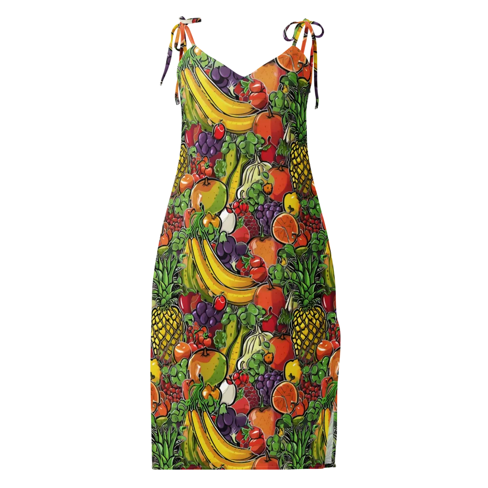 Tropical Market on Slip Dress — Front