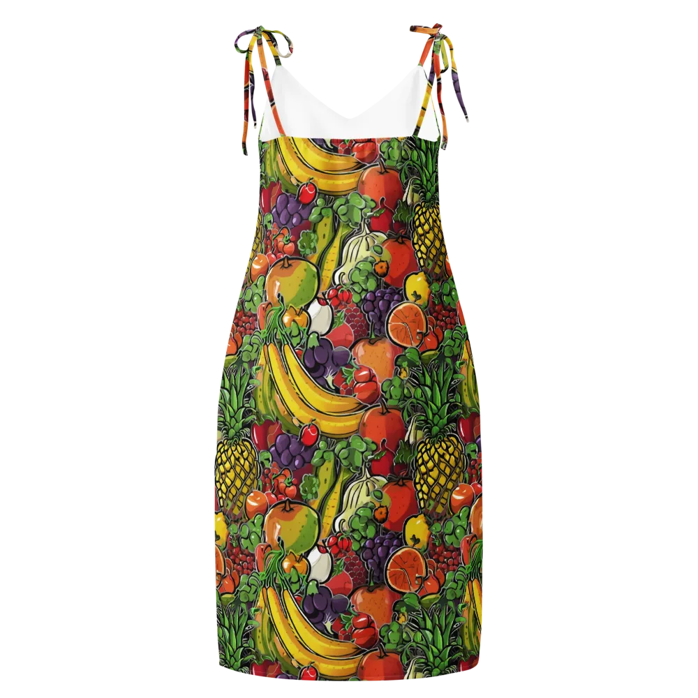 Tropical Market on Slip Dress — Back