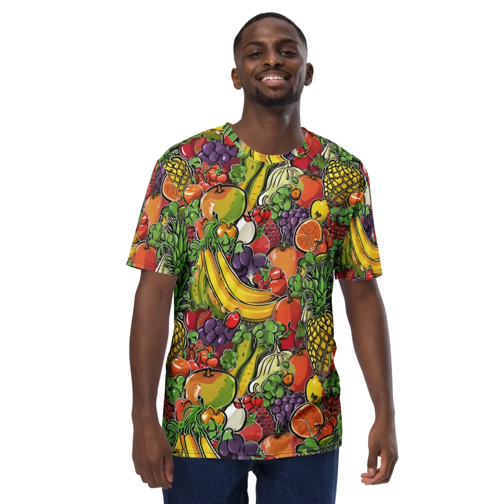 Tropical Market on Men's Crew Neck T-Shirt — Front