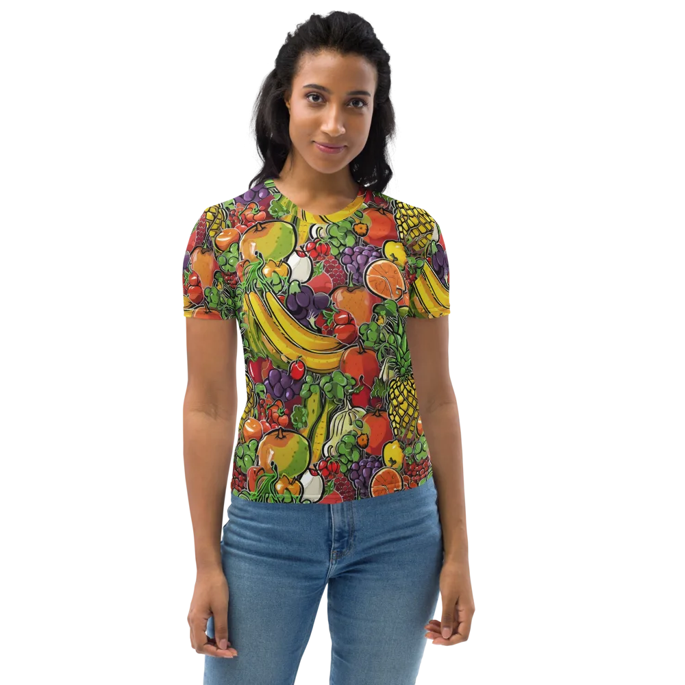 Tropical Market on Women's Crew Neck T-Shirt — Front