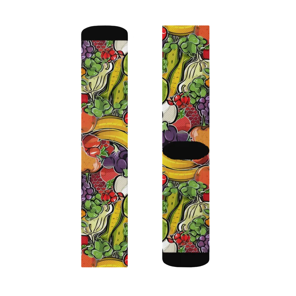 Tropical Market on Socks — Right Sock