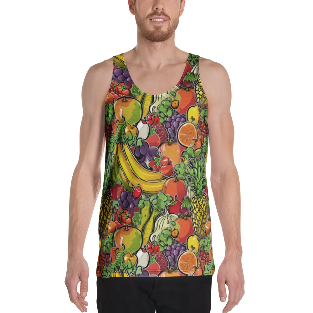 Tropical Market on Men's Tank Top — Front