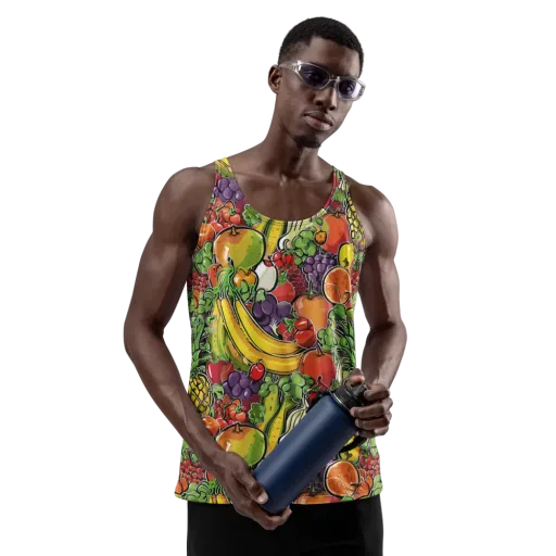 Tropical Market on a Men's Tank Top