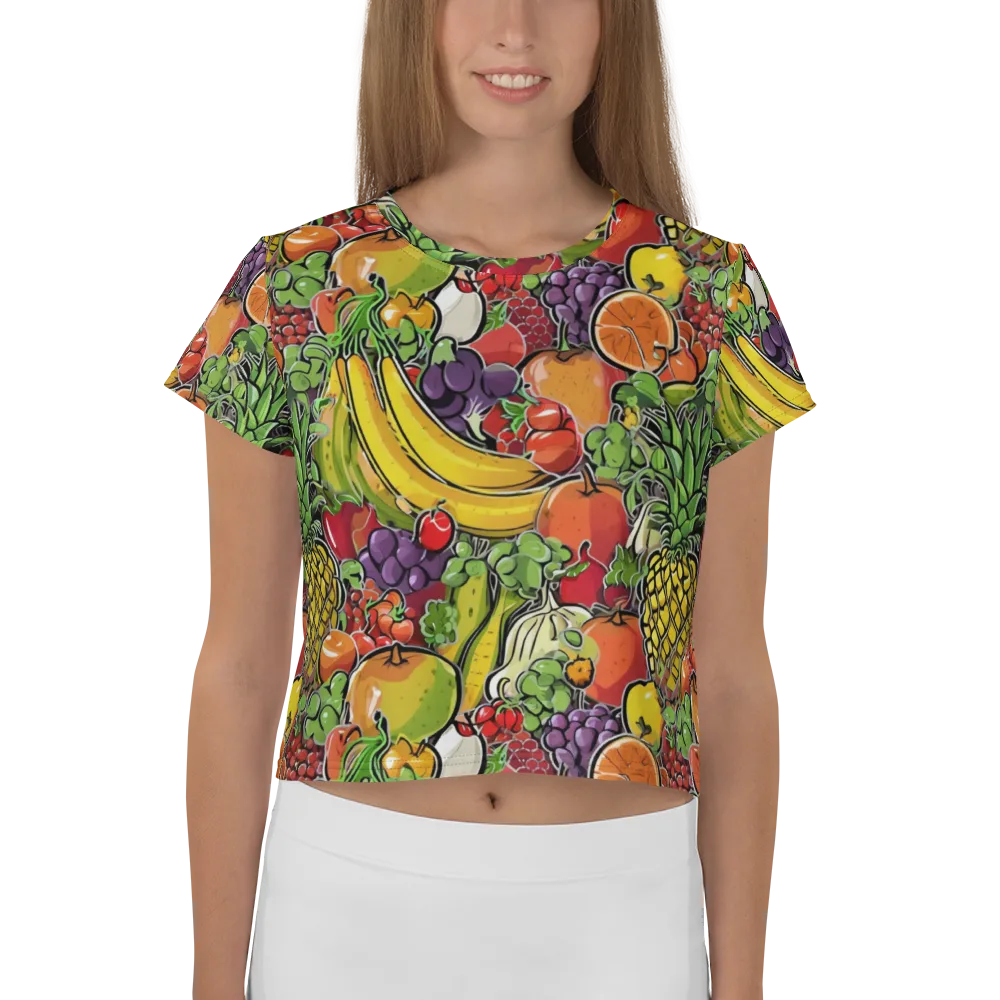Tropical Market on Crop Tee — Front