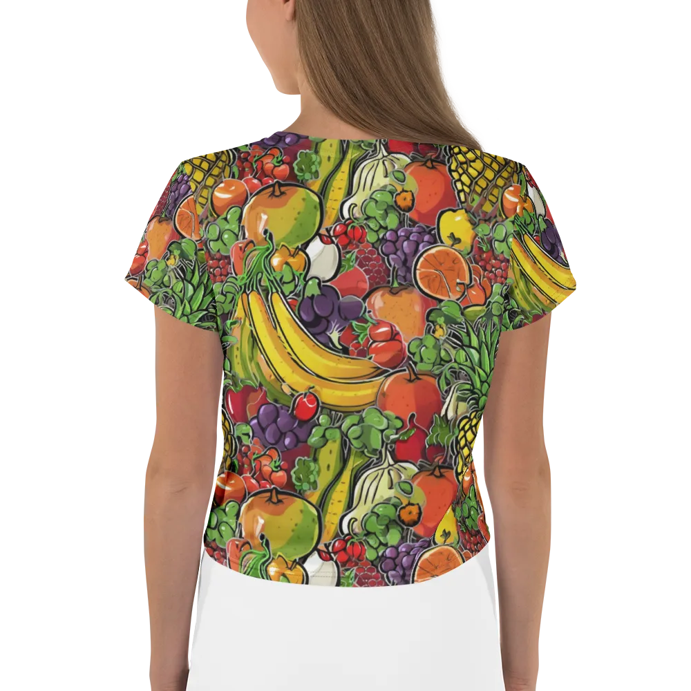 Tropical Market on Crop Tee — Back