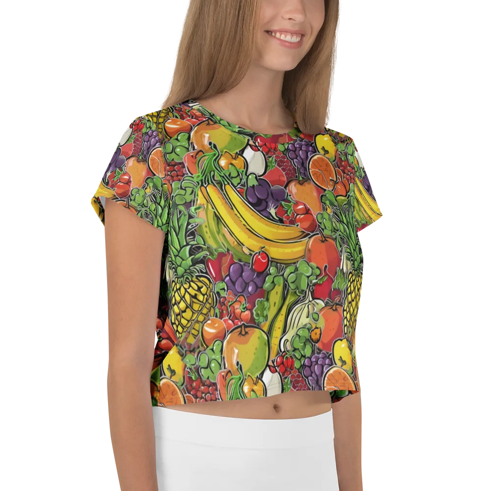 Tropical Market on Crop Tee — Right