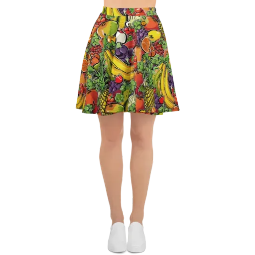 Tropical Market on a Skater Skirt