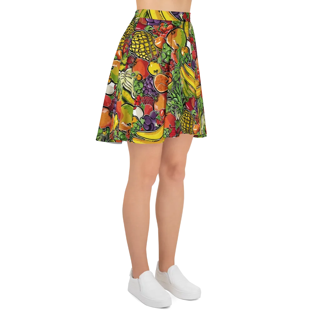 Tropical Market on Skater Skirt — Right