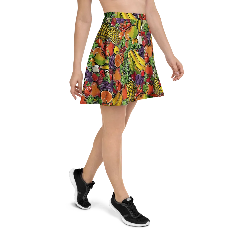 Tropical Market on Skater Skirt — Right