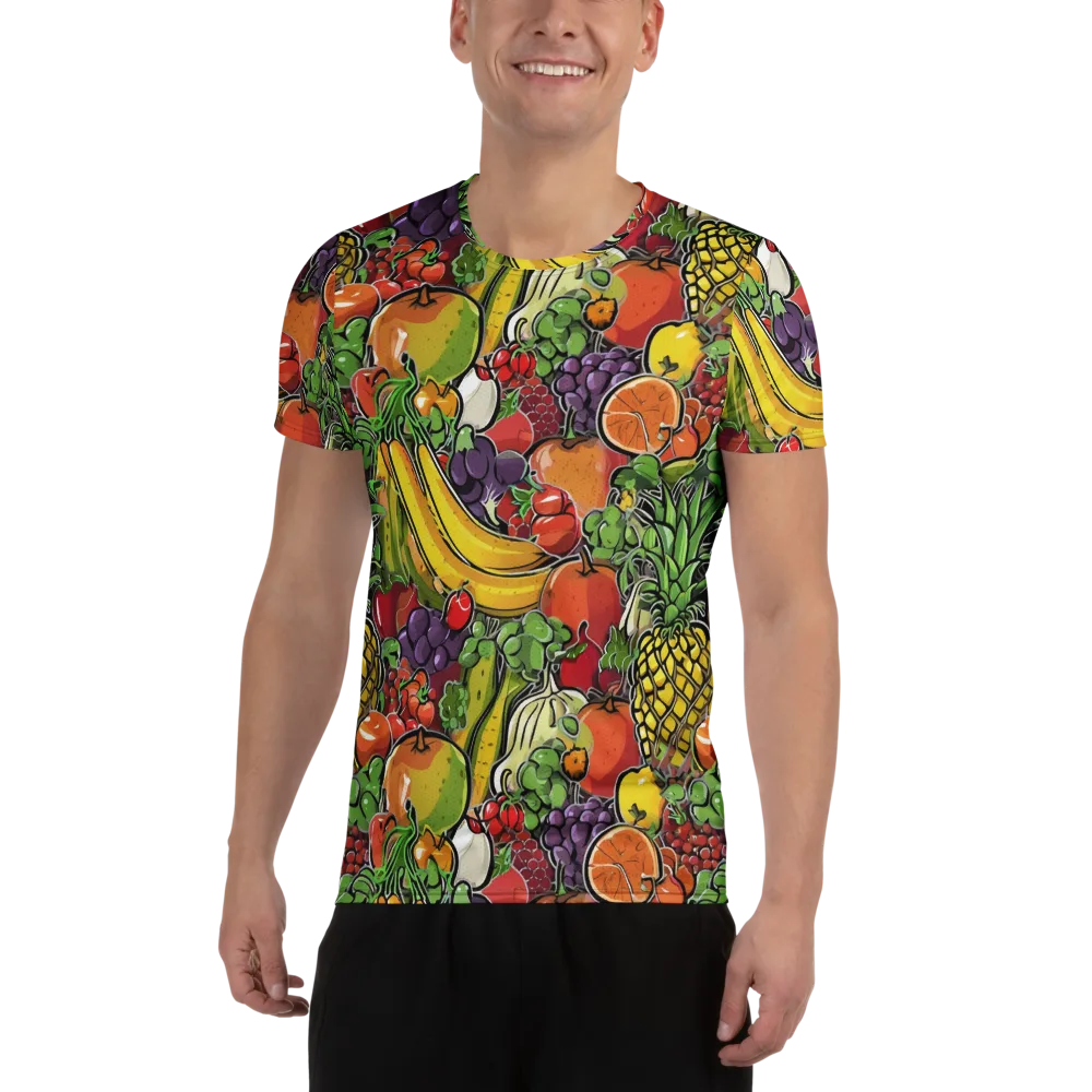 Tropical Market on Men's Athletic T-Shirt — Front