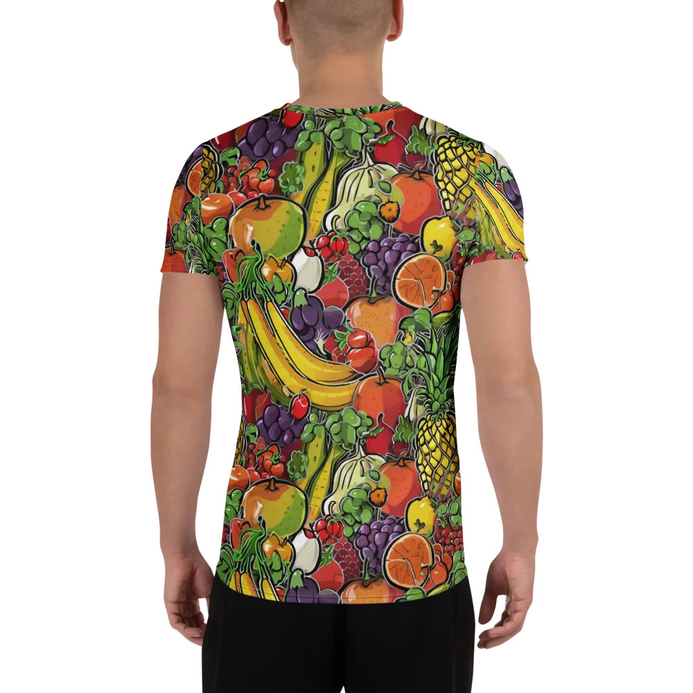 Tropical Market on Men's Athletic T-Shirt — Back