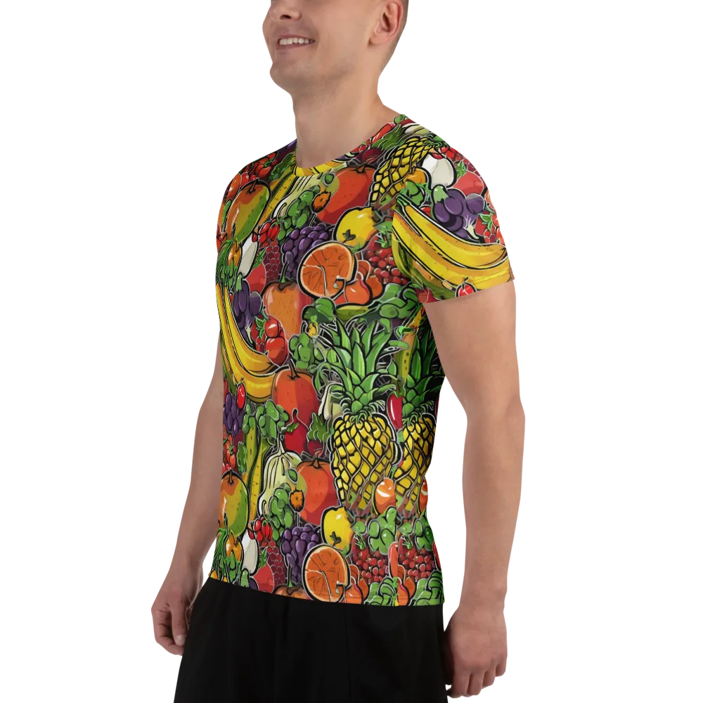 Tropical Market on Men's Athletic T-Shirt — Left