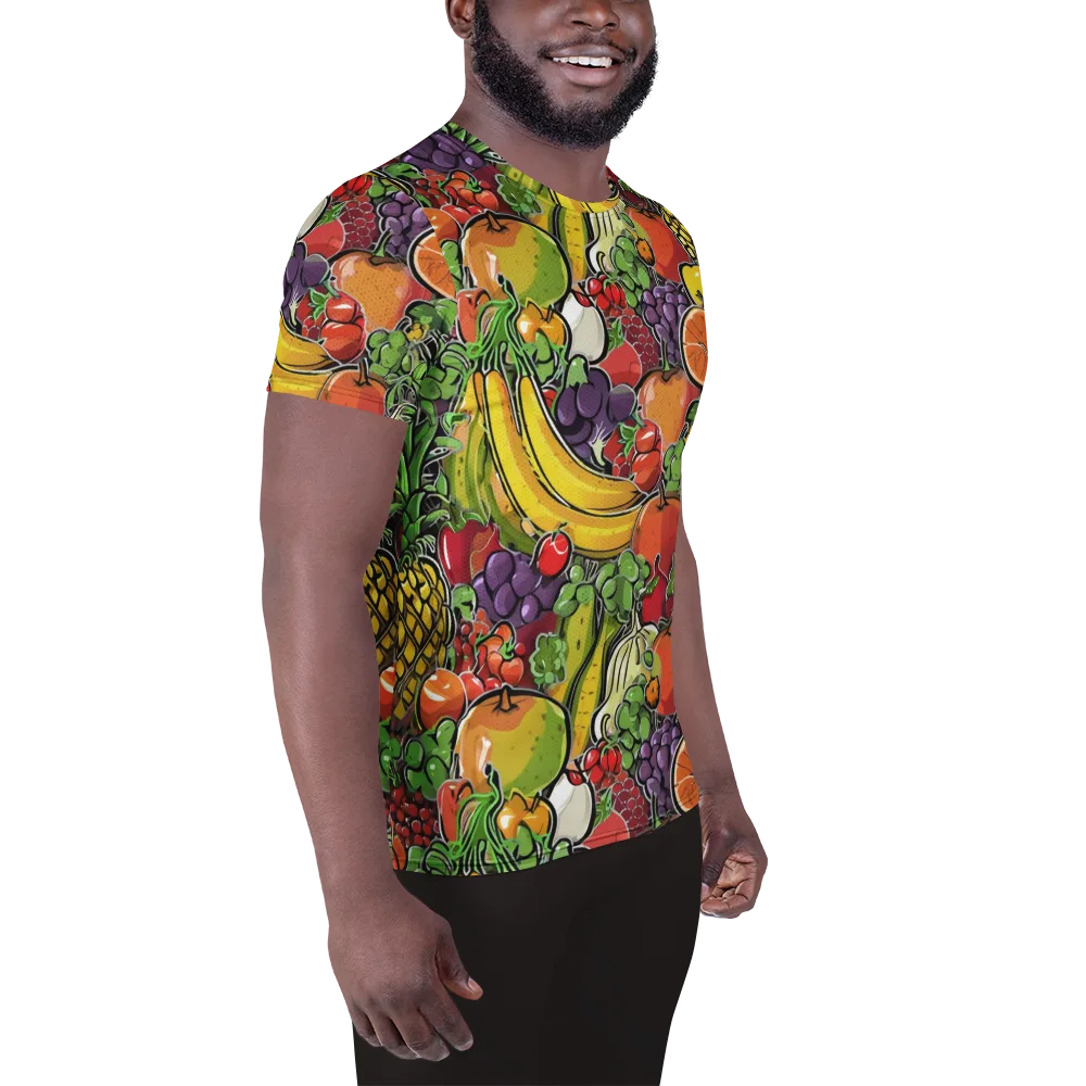 Tropical Market on Men's Athletic T-Shirt — Right